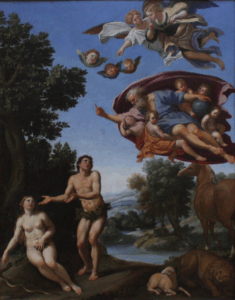 Le Dominiquin, Dieu réprimandant Adam et Ève, 1623-1625