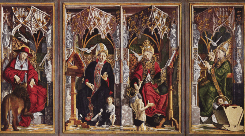 Michael Pacher, Retables des pères de l'Église, 1483-1484