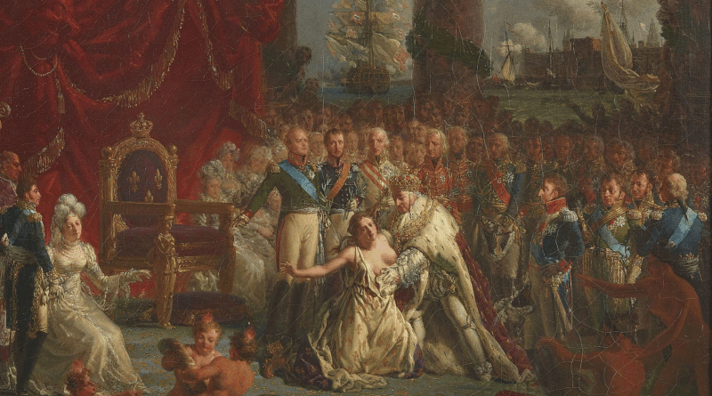 Louis-Philippe Crépin, Louis XVIII relevant la France de ses ruines, 1814