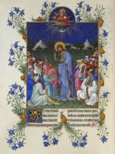 Frères de Limbourg, Multiplication des pains, Les Très Riches Heures du duc de Berrry, 1411-1416