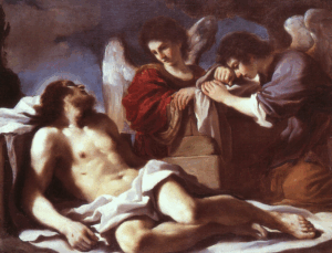 Le Guerchin, Anges pleurant sur le Christ mort, 1617-1618