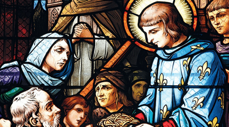 Saint Louis et les pauvres, église Saint-Louis, Vittel.